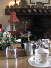 Tea and coffee in the breakfast room