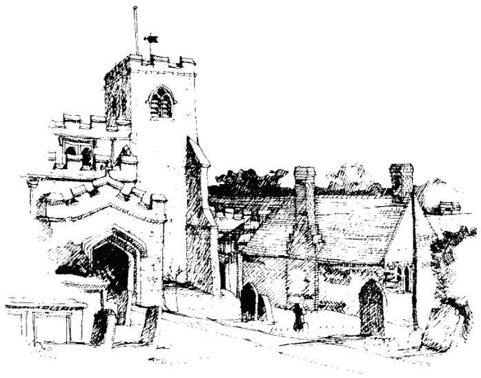 Drawing of Ewelme Church