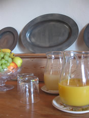 Fresh juice in the breakfast room at Fords Farm Wallingford Fresh juice in the breakfast room at Fords Farm Wallingford